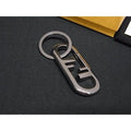 Fendi O-lock Key Holder Key Sling Bag Charm Silver