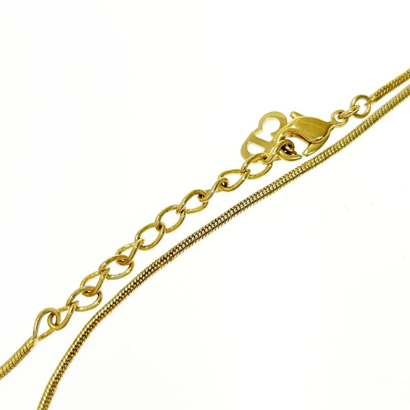 Christian Dior GP D Logo Necklace Gold — view 6