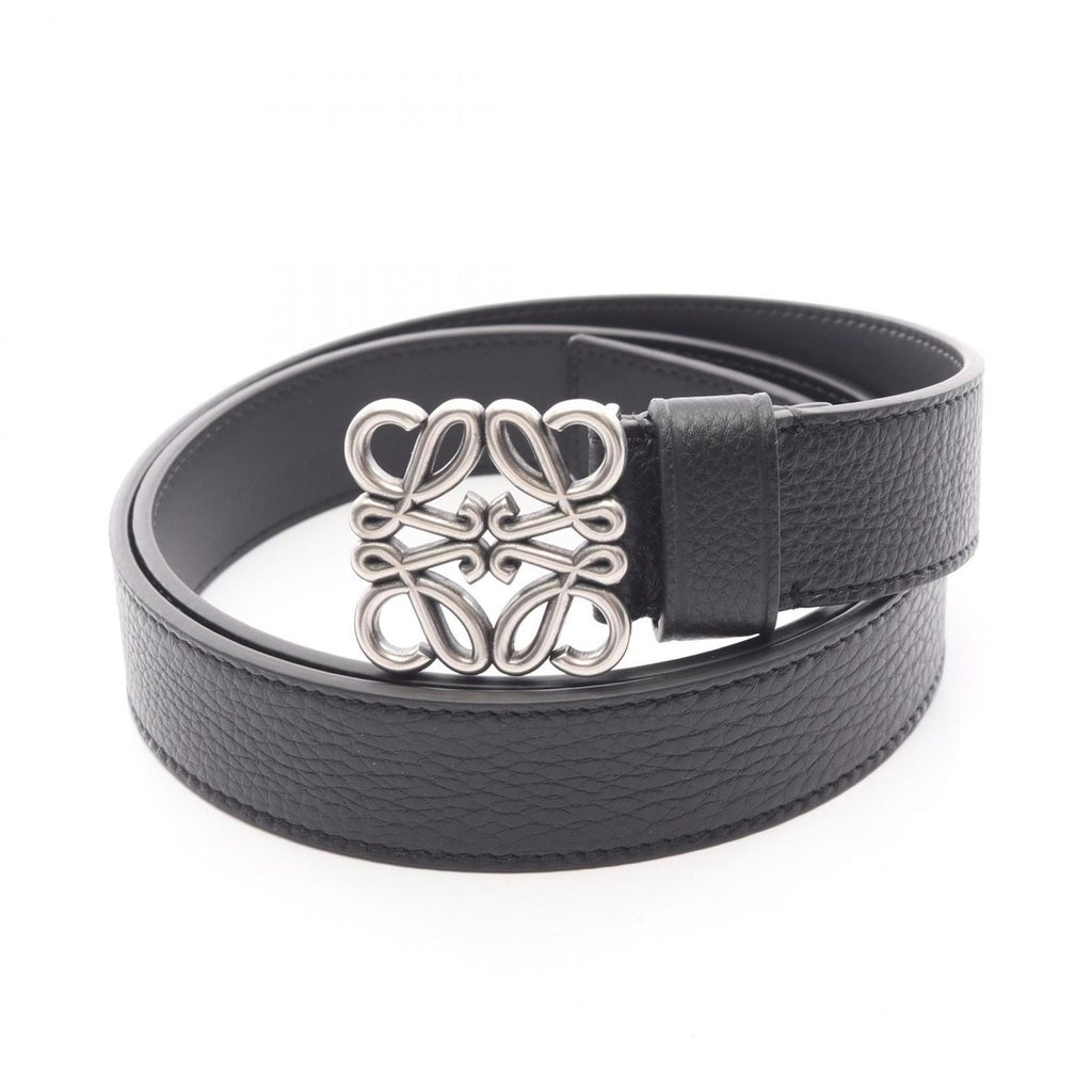 Loewe Belt Chunky Anagram Black Leather