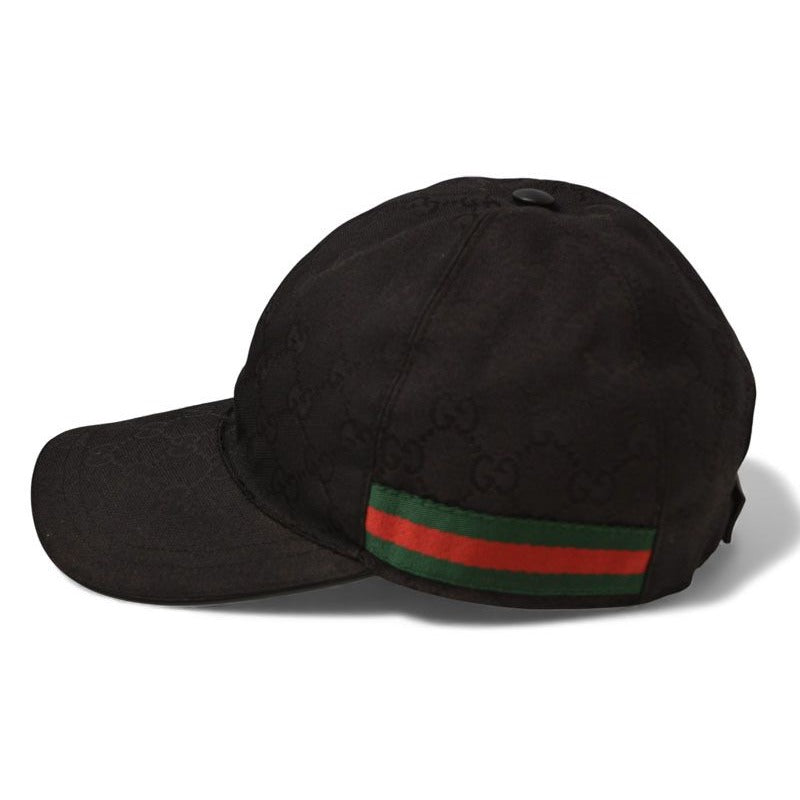Gucci Baseball Cap Hat GG Black Red Green Kqwbg 1060 Size M 59 cm — view 3