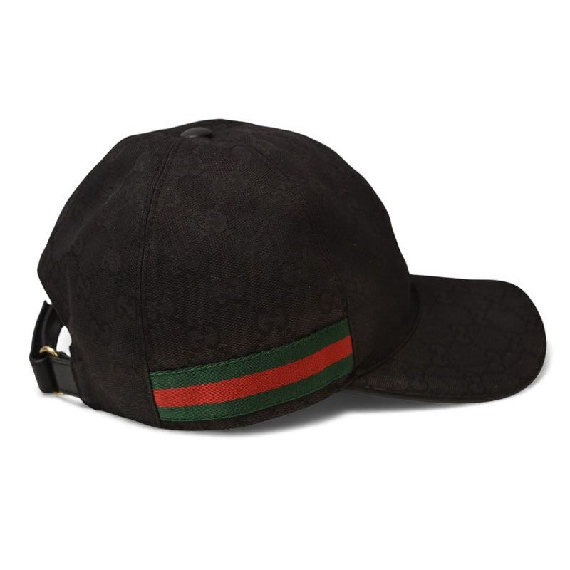 Gucci Baseball Cap Hat GG Black Red Green Kqwbg 1060 Size M 59 cm — view 5