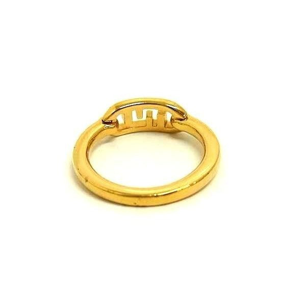 Fendi Ring O-Rock Gold Metal FF Logo