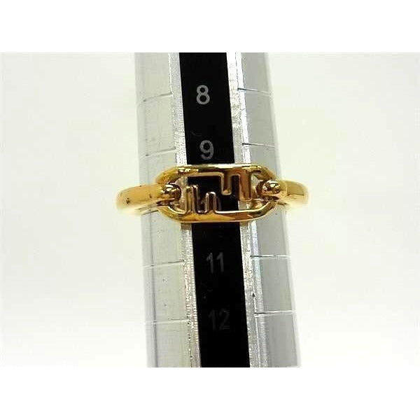Fendi Ring O-rock Gold Metal FF Logo — view 4
