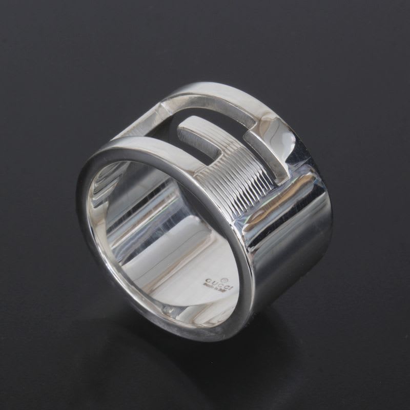Gucci G Logo Wide Ring No 11 AG 925 Silver E1634 — view 3