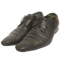 Louis Vuitton Business Shoes Lace Up Perforated Leather Black 8.5
