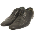 Louis Vuitton Business Shoes Lace Up Perforated Leather Black 8.5
