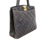 Chanel Handbag Quilted Jumbo CC Logo Lambskin Black Gold — view 2
