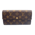 Louis Vuitton Pochette Porte-Monnaie Cles Monogram Brown Bifold Wallet Gold