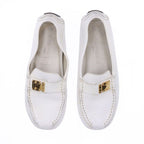 Louis Vuitton 02 Monte Carlo Leather Driving Shoes 34 Td0052 White — view 8