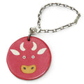 Hermes Bag Charm Animal Cow Leather Silver 925 Red Small 2009 Accessories
