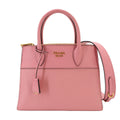 Prada Saffiano 2-Way Bag Leather Pink Gold