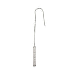 Gucci Lariat Earrings 18k WG White Gold 750 Only Pierced