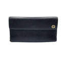 Gucci Interlocking Trifold Leather Black Wallet Gold