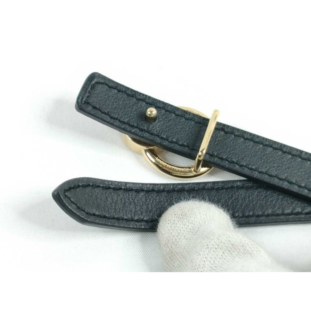 Hermes Belt Series Mini Etoupe Black Leather Reversible Gold — view 4
