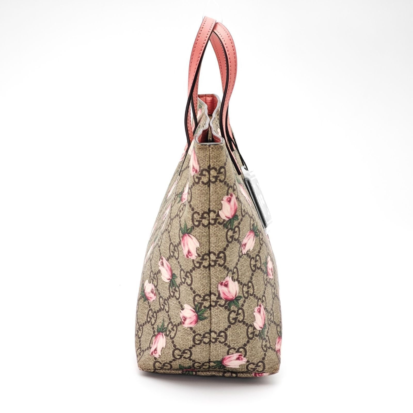 Gucci Flower Tote Bag Floral Pattern Rose Beige Pink — view 4