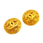 Chanel Earrings Vintage CC Logo Round — view 2