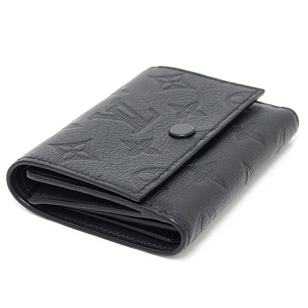 Louis Vuitton Victor Wallet Monogram Shadow Leather Black Trifold — view 5