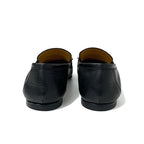 Hermes Colette Loafer Leather Shoes Black Silver Moccasin Flat — view 5