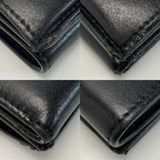 Fendi F's Compact Leather Black Trifold Wallet — view 5
