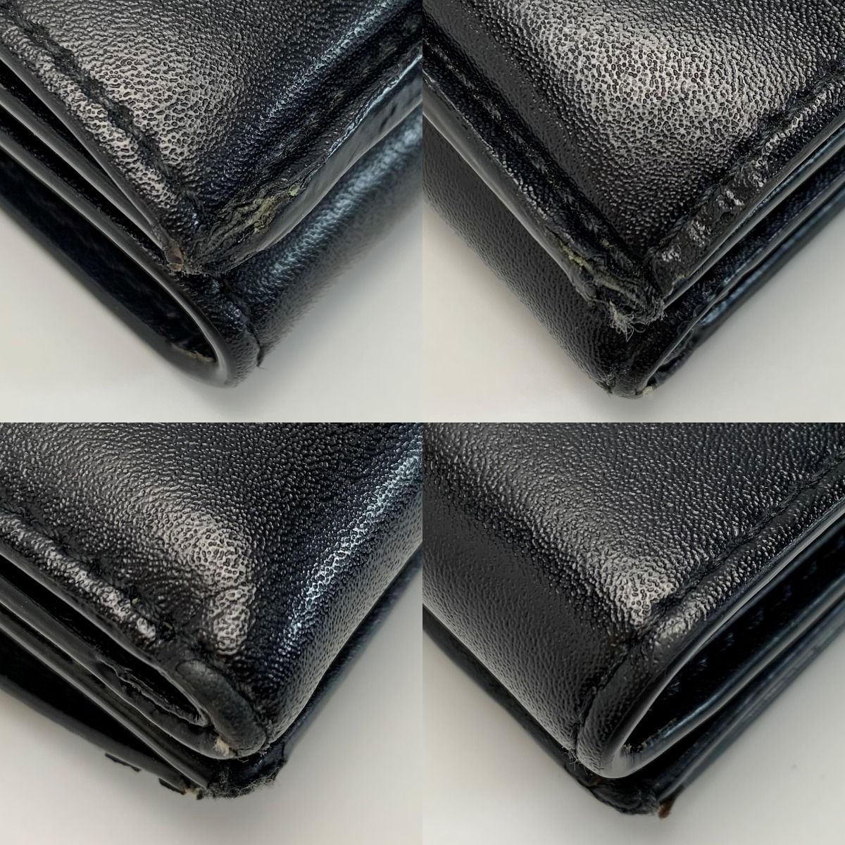 Fendi F's Compact Leather Black Trifold Wallet — view 5