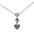 Gucci Heart Studs Pendant Necklace SV 925 Silver