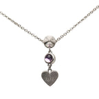 Gucci Heart Studs Pendant Necklace SV 925 Silver