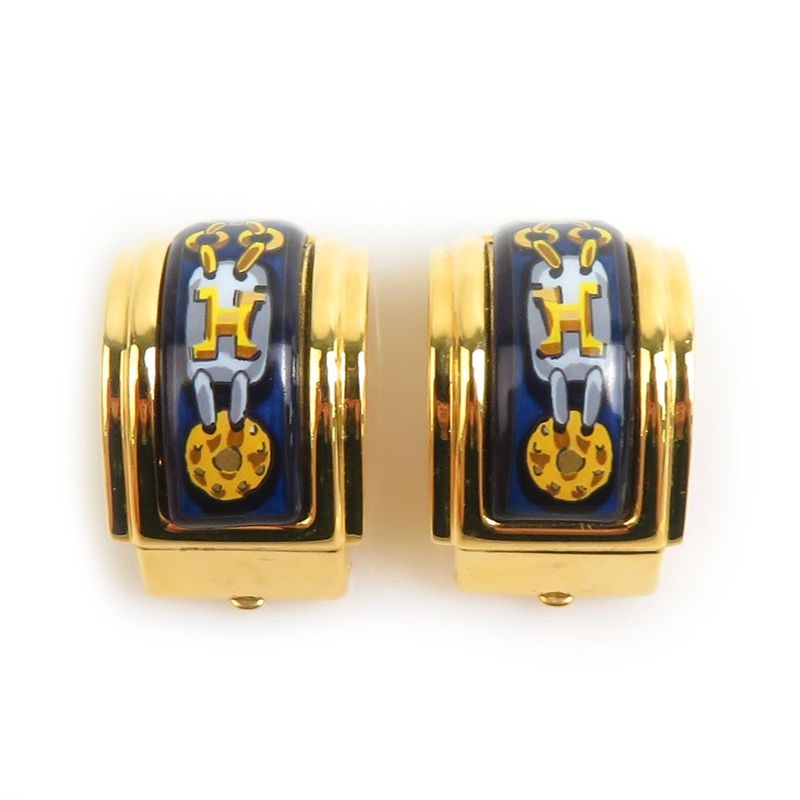 Hermes Earrings Cloisonne Ware — view 2