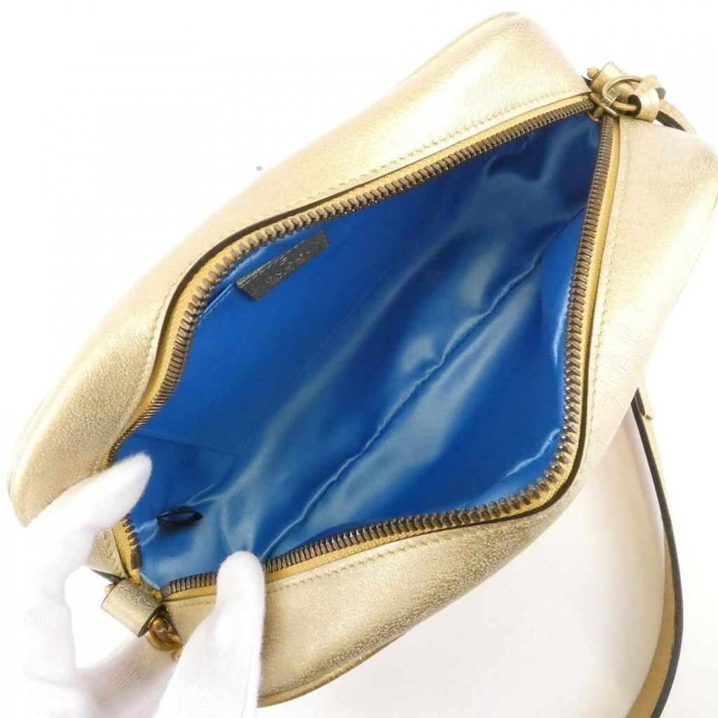 Gucci Shoulder Bag Leather Gold — view 7