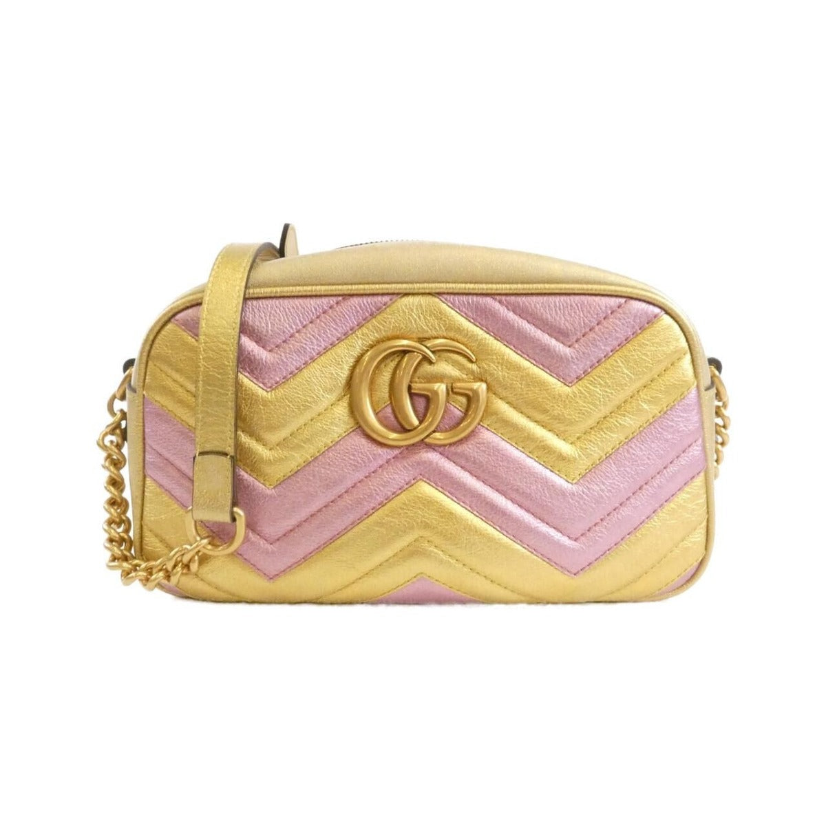 Gucci Shoulder Bag Leather Gold