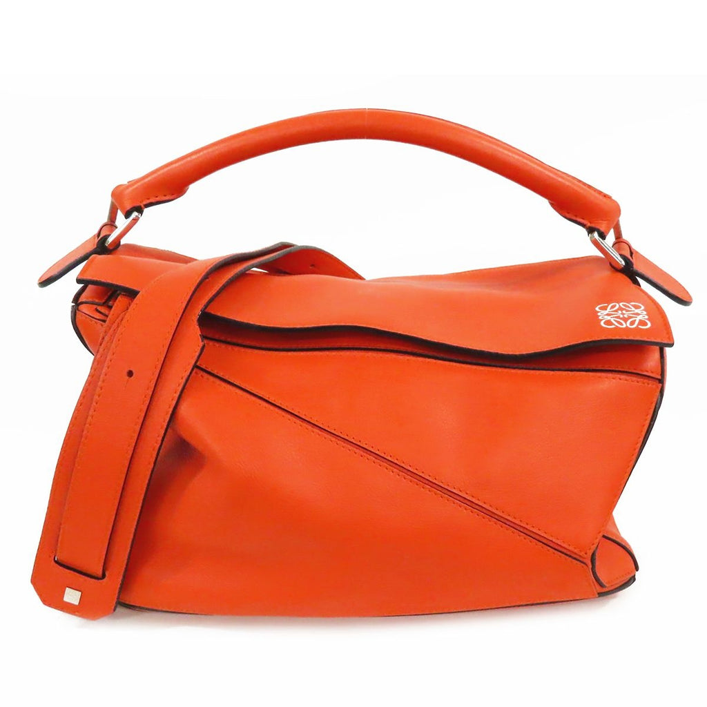 Loewe Puzzle Orange Leather 2-Way Shoulder Bag