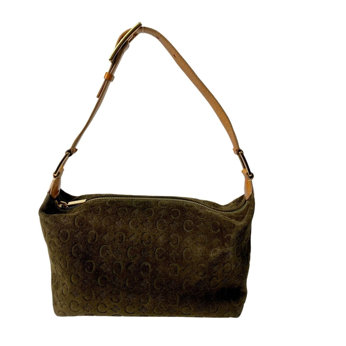 Celine Vintage C Macadam Suede Shoulder Bag — view 2