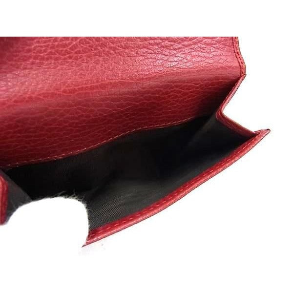 Gucci Wallet GG Marmont Red Leather W Hook Bifold — view 6