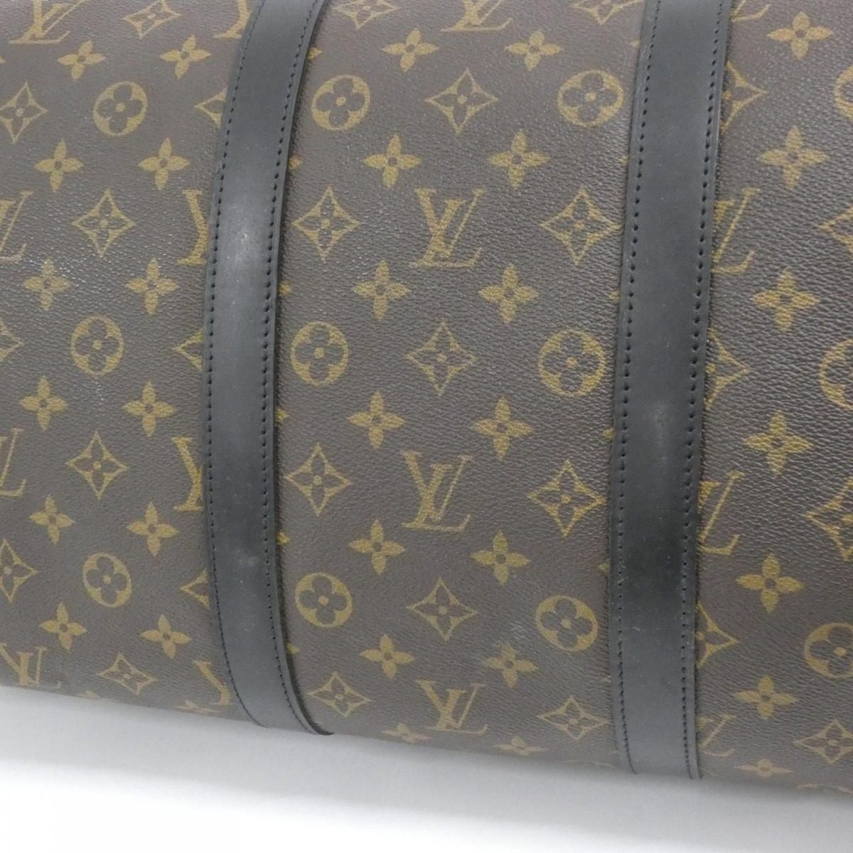 Louis Vuitton Monogram Macassar Keepall Bandouliere 55 cm Boston Bag — view 2