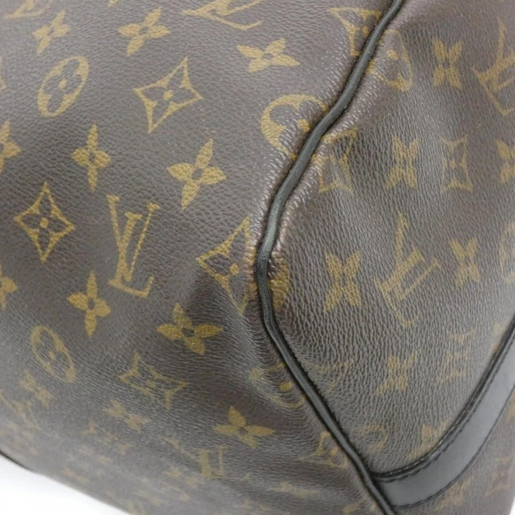 Louis Vuitton Monogram Macassar Keepall Bandouliere 55 cm Boston Bag — view 3