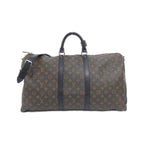 Louis Vuitton Monogram Macassar Keepall Bandouliere 55 cm Boston Bag