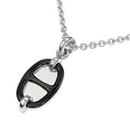 Hermes Necklace Mini Maillon PM Black Silver-color Chaine D'ancre — view 5