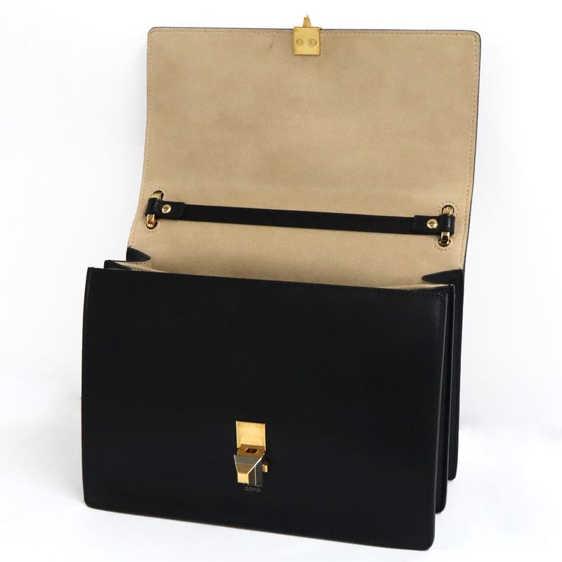 Fendi Monster Canai 2-Way Shoulder 8 Bt283 Black Leather — view 8