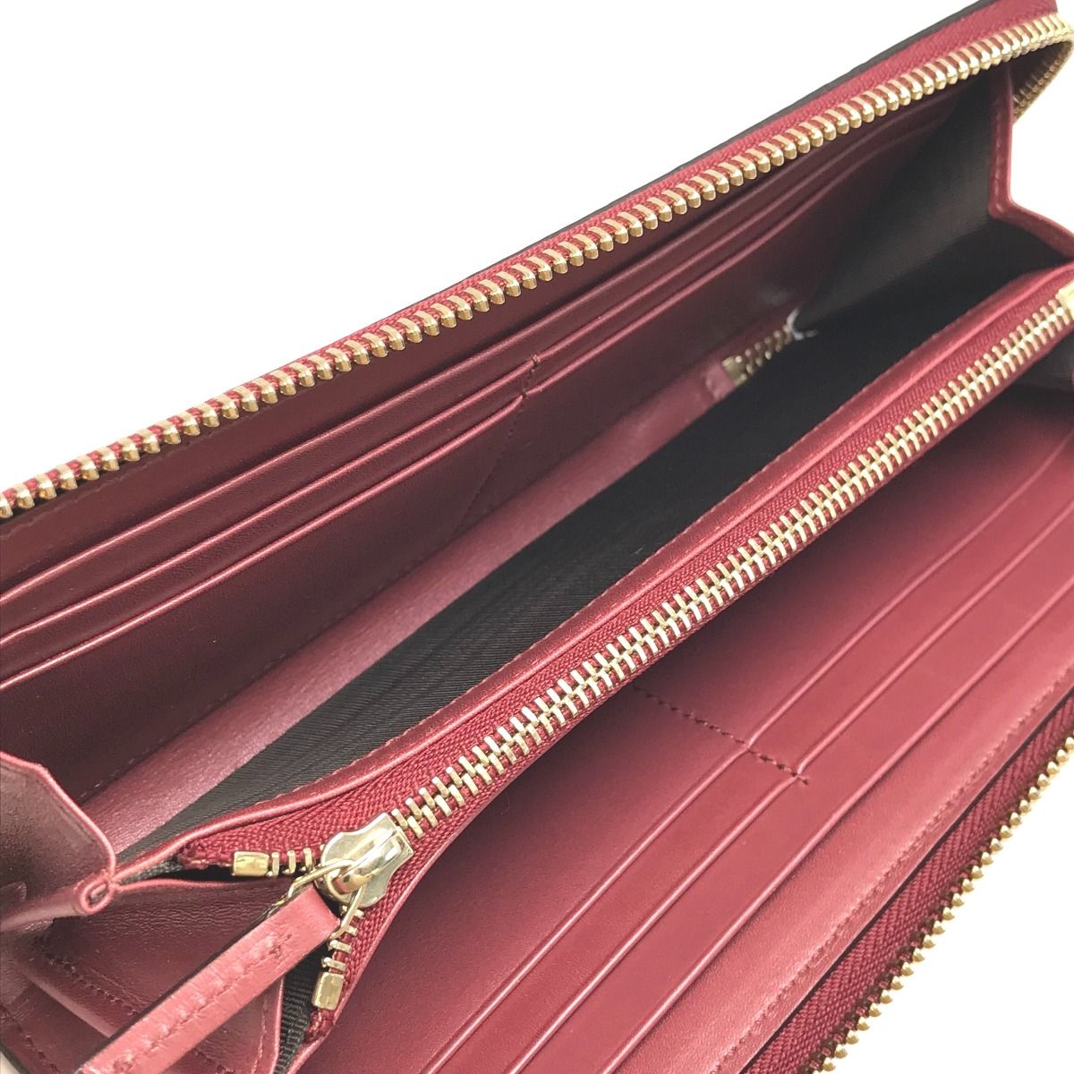 Gucci L-Shaped Zip Long Wallet Metal Pink Red System — view 8