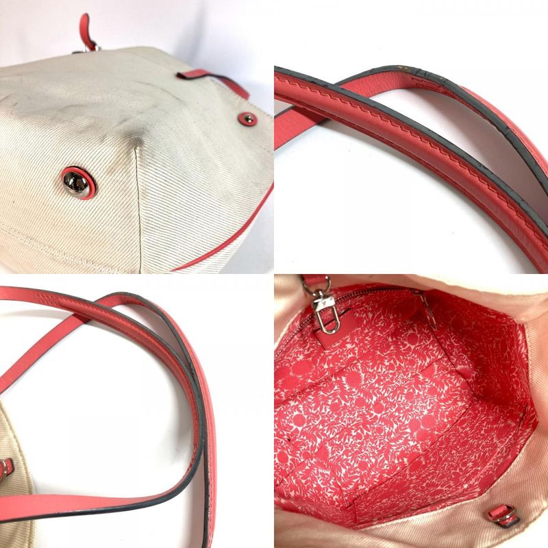 Louis Vuitton Shoulder Bag Cabas PM Leather Canvas Pink — view 8