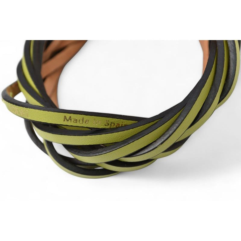Loewe Bracelet Bangle Braided Classic Calf Green — view 3