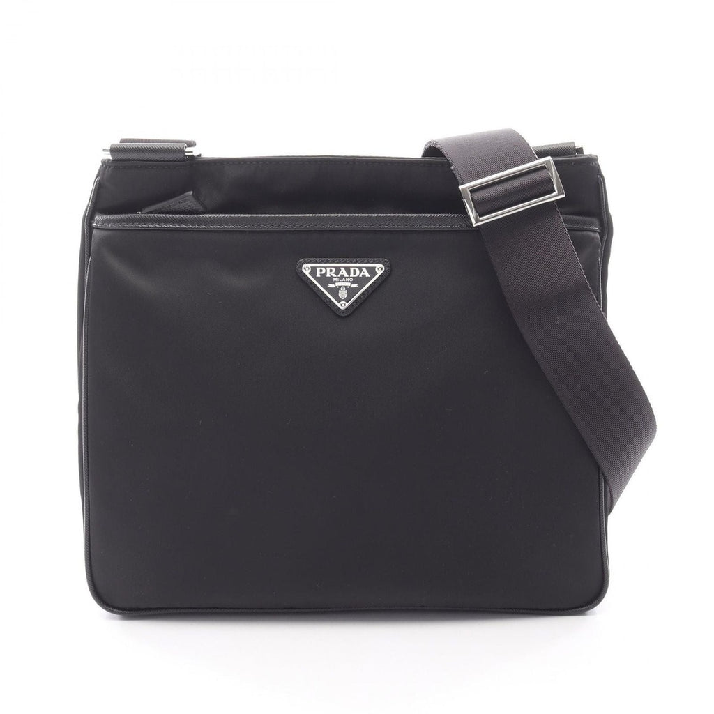 Prada Shoulder Bag Re-Nylon 2 Vh1182 Dmhf 0002 Nero Nylon Saffiano Leather