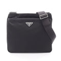 Prada Shoulder Bag Re-Nylon 2 Vh1182 Dmhf 0002 Nero Nylon Saffiano Leather