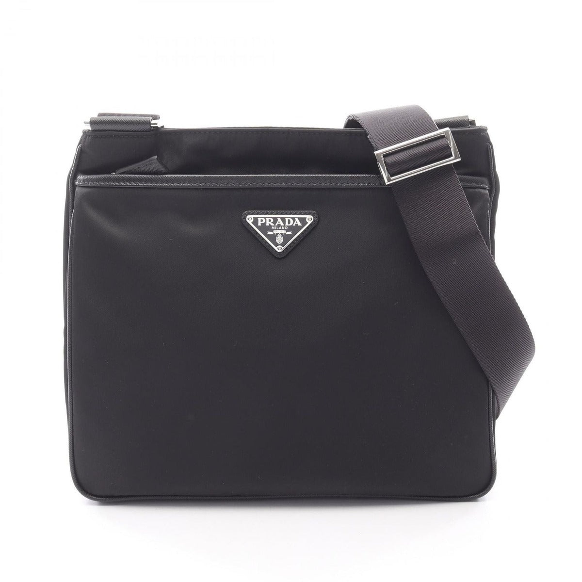 Prada Shoulder Bag Re-Nylon 2 Vh1182 Dmhf 0002 Nero Nylon Saffiano Leather