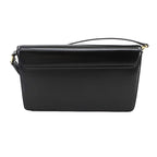 Celine Triomphe Trapeze 2-Way Shoulder Clutch Bag Leather Black Gold Hardware