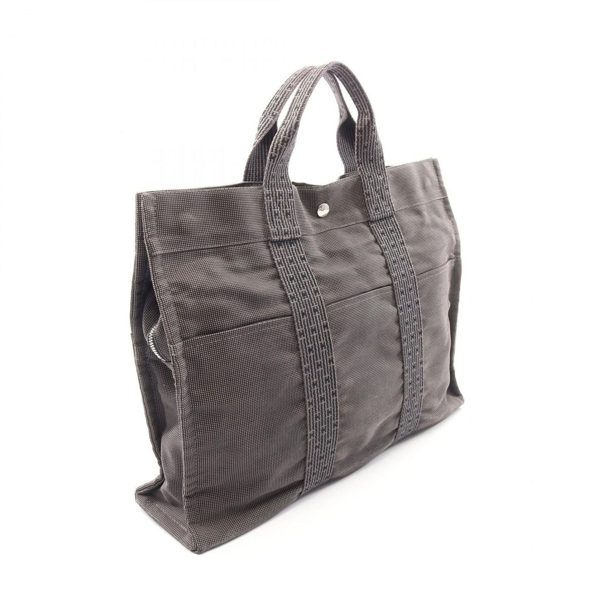 Hermes Tote Her Line MM Gray Canvas — view 2