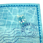 Hermes Carre 90 Silk Scarf de Passage a Paris Blue Box — view 4