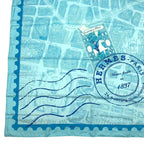Hermes Carre 90 Silk Scarf de Passage a Paris Blue Box — view 5