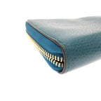 Gucci Outlet Round Zip Long Wallet Interlocking G Blue Green — view 8