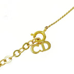 Christian Dior GP Rhinestone CD Logo Necklace Gold — view 7