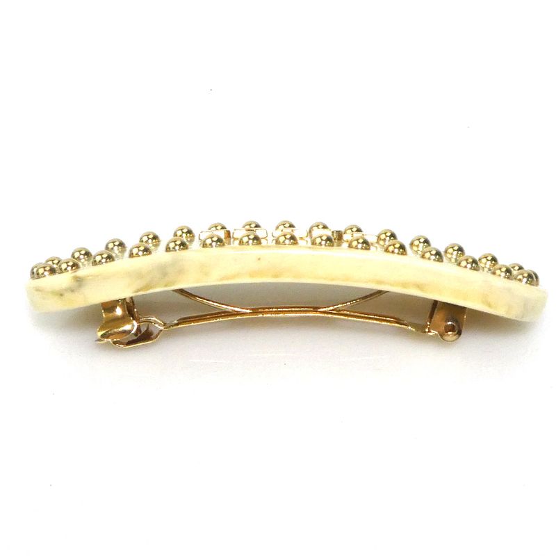 Prada Crystal Embellished Ivory Barrette — view 3
